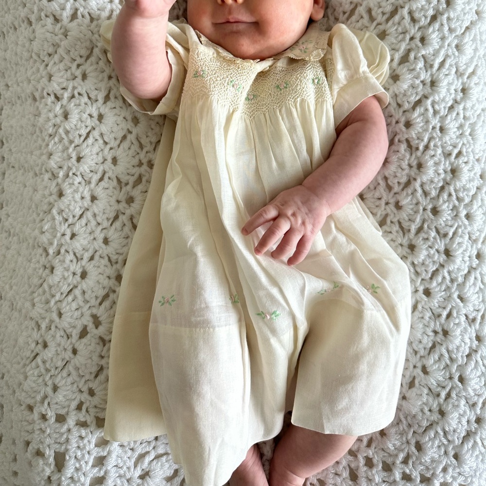 Vintage embroidered baby dress